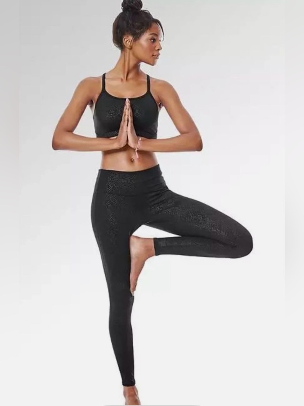 Athleta High Rise Serpent Chaturanga Tight, Black SIZE S